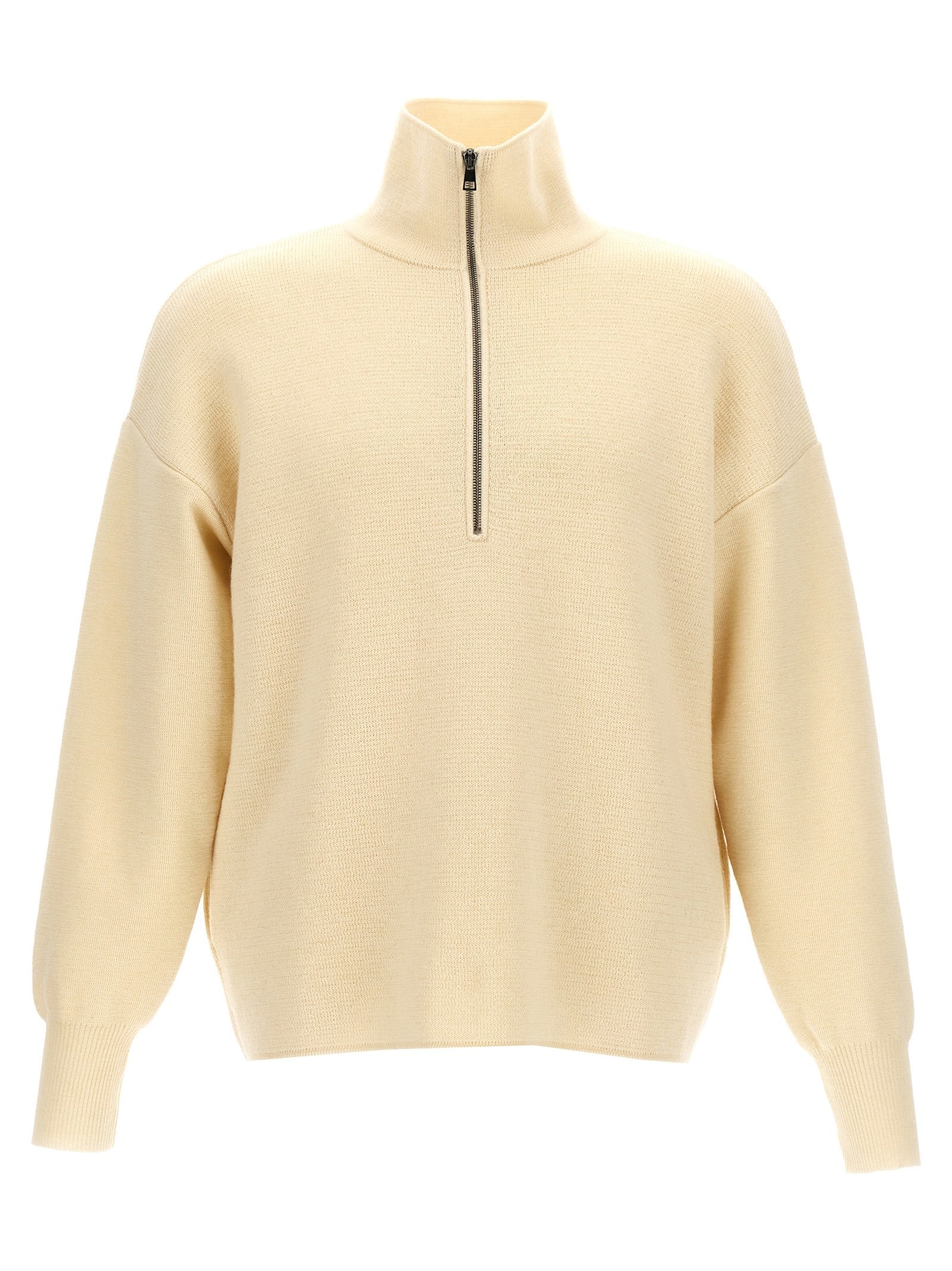 Ma'Ry'Ya Half Zip Sweater White