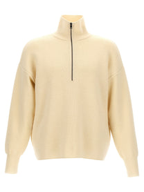Ma'Ry'Ya Half Zip Sweater White