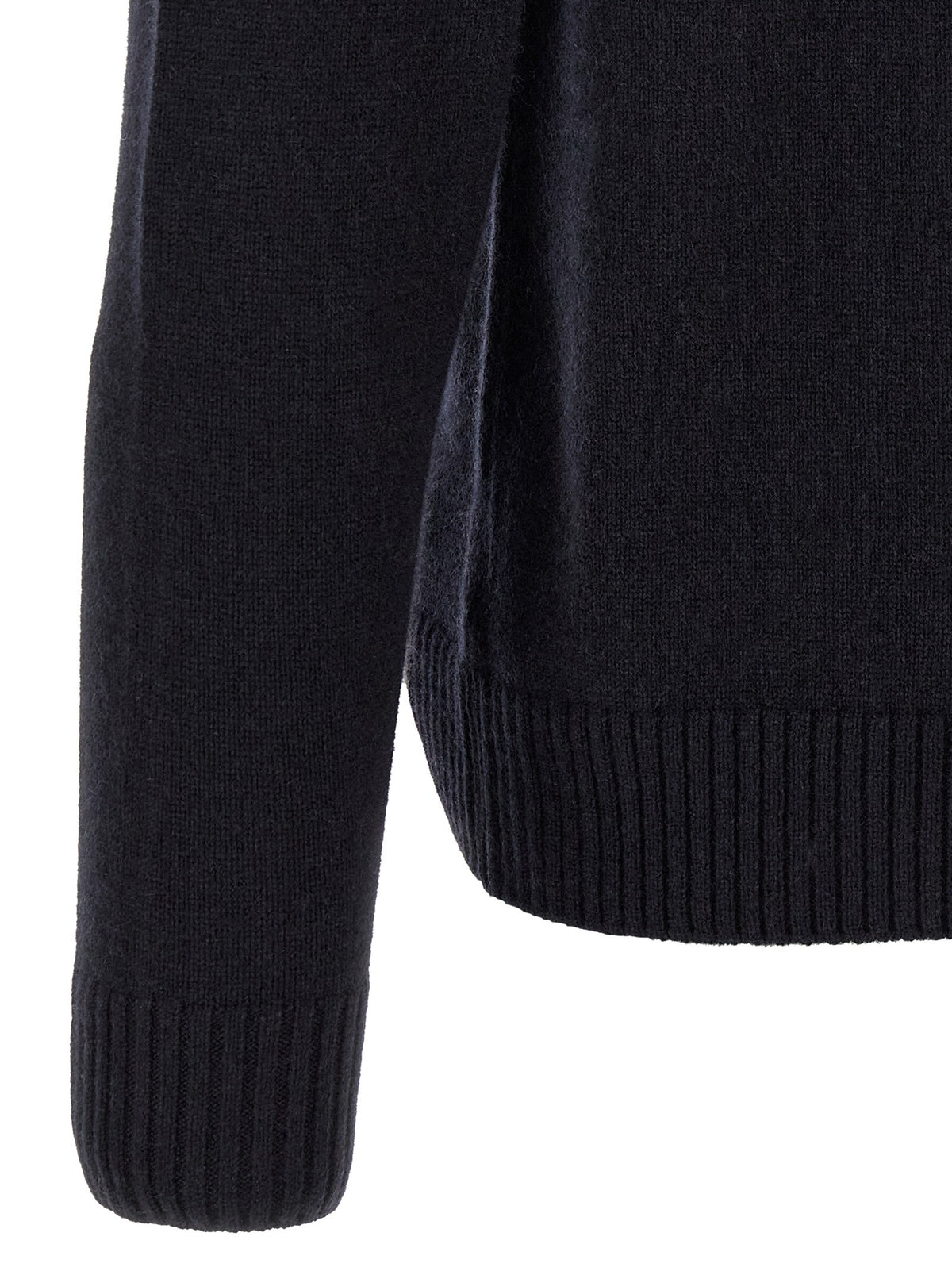 Zanone Half Zip Sweater Blue, view 4