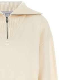 Coperni Half Zip Sweater White