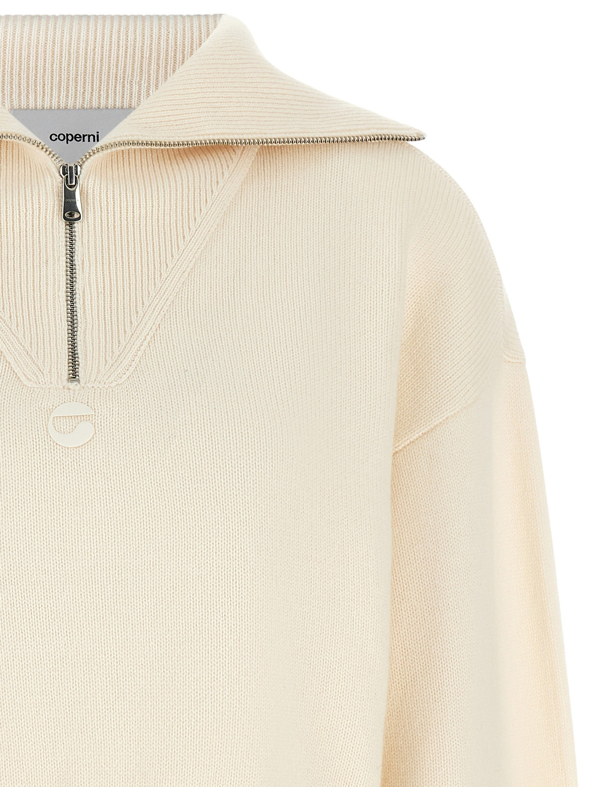 Coperni Half Zip Sweater White