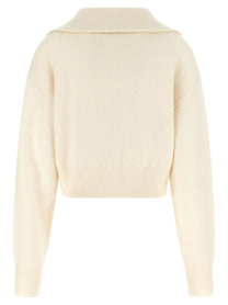 Coperni Half Zip Sweater White