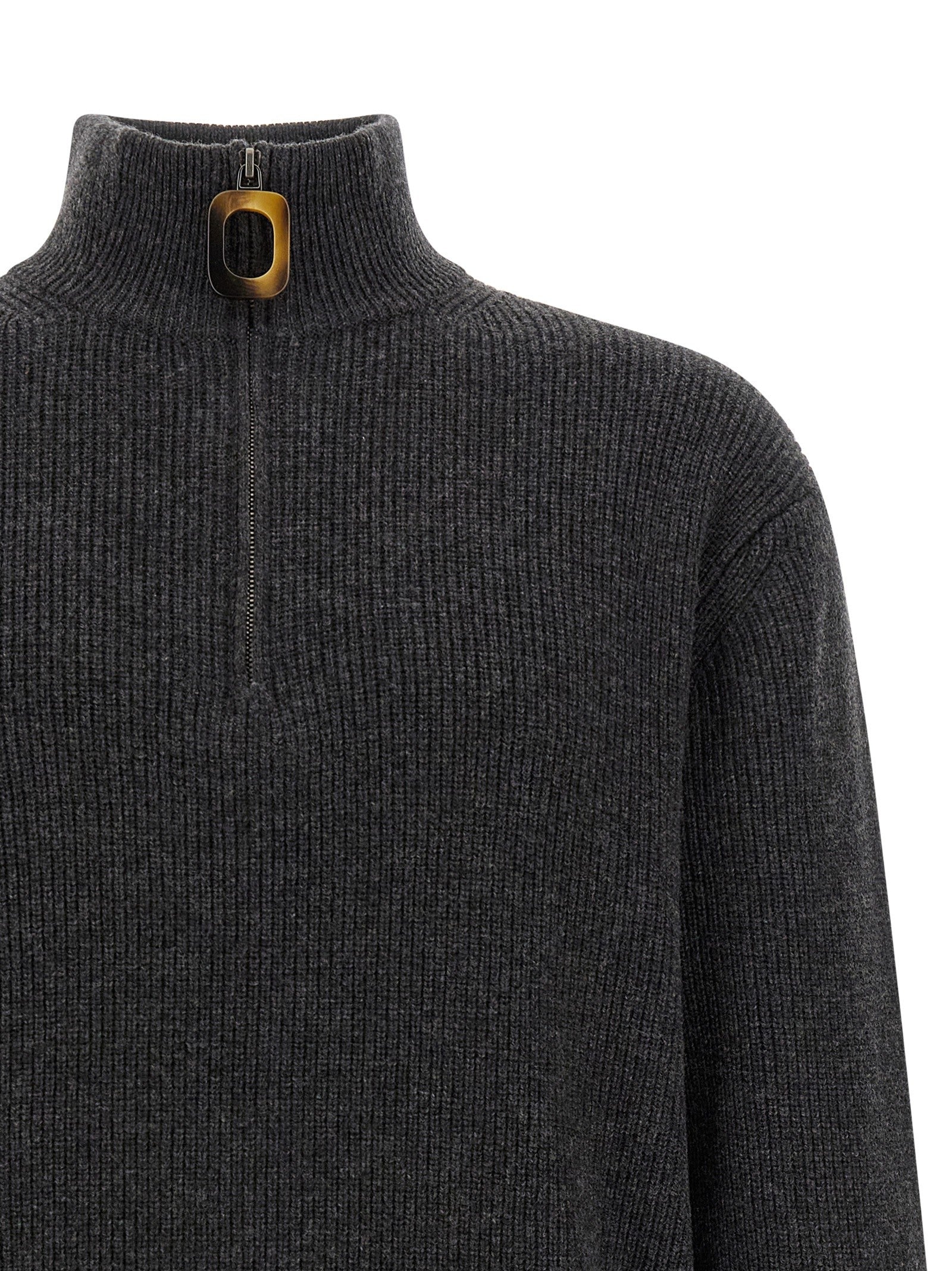 JW Anderson Half Zip Sweater Grey