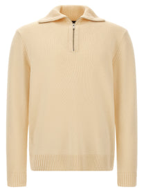 Zanone Half Zip Sweater White