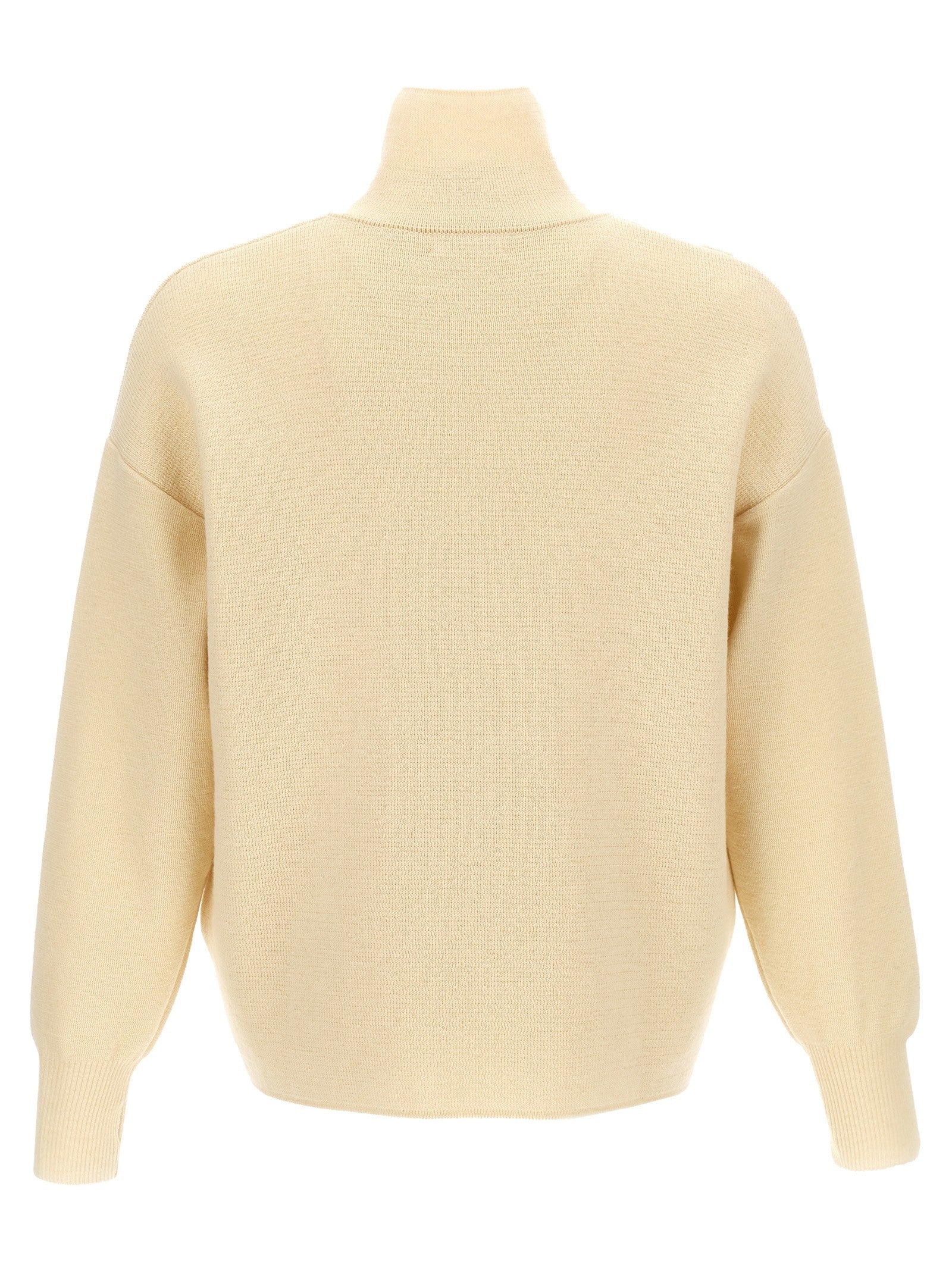 Ma'Ry'Ya Half Zip Sweater White