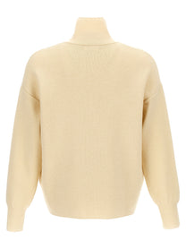 Ma'Ry'Ya Half Zip Sweater White