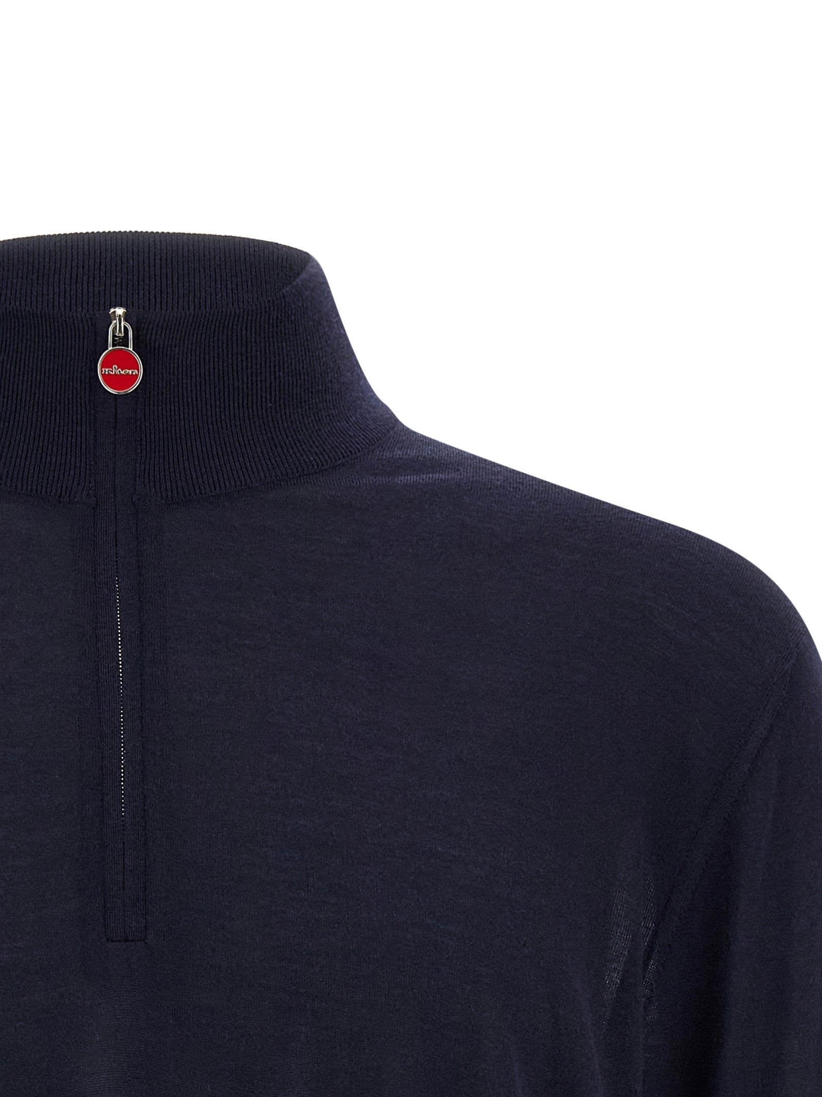 Kiton Half Zip Sweater Blue