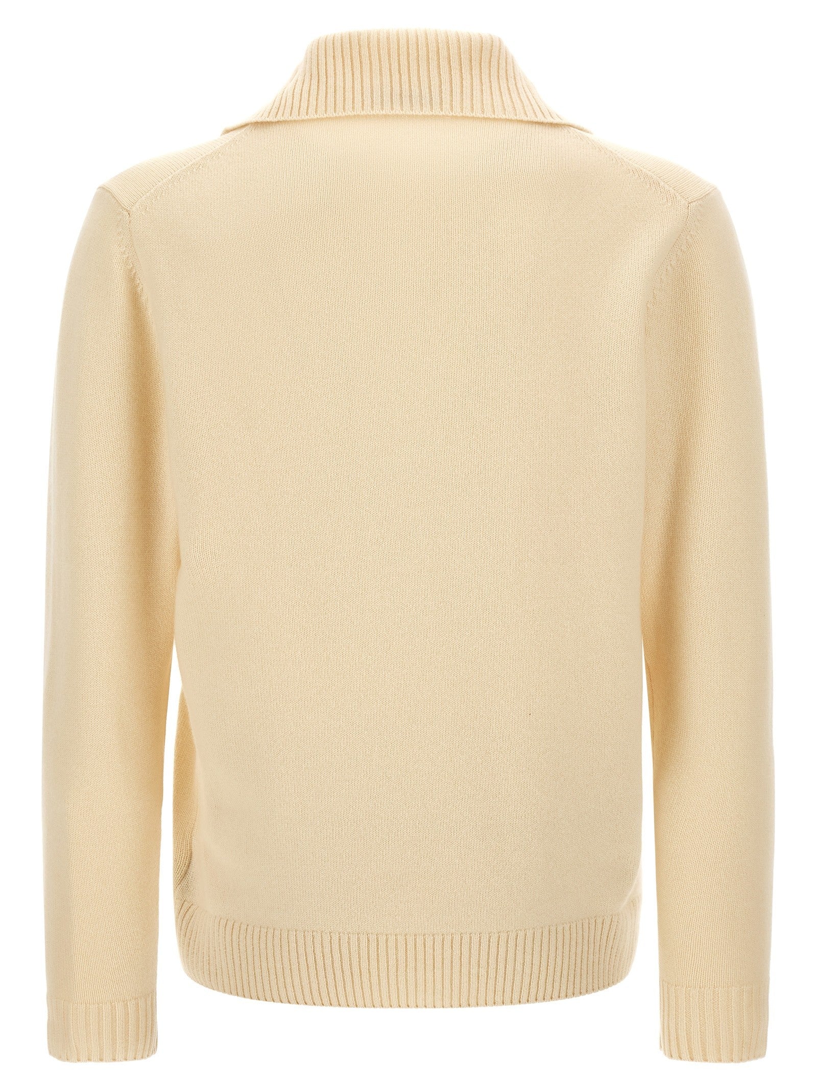 Zanone Half Zip Sweater White
