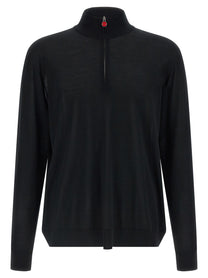 Kiton Half Zip Sweater Black