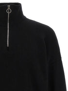 Larmeri Studio Half Zip Sweater Black, view 3