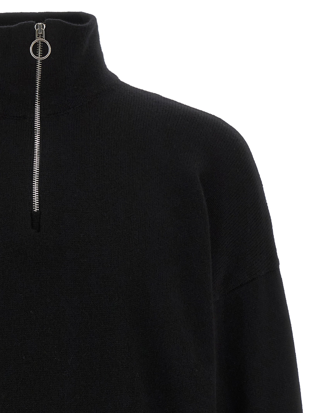 Larmeri Studio Half Zip Sweater Black, view 3