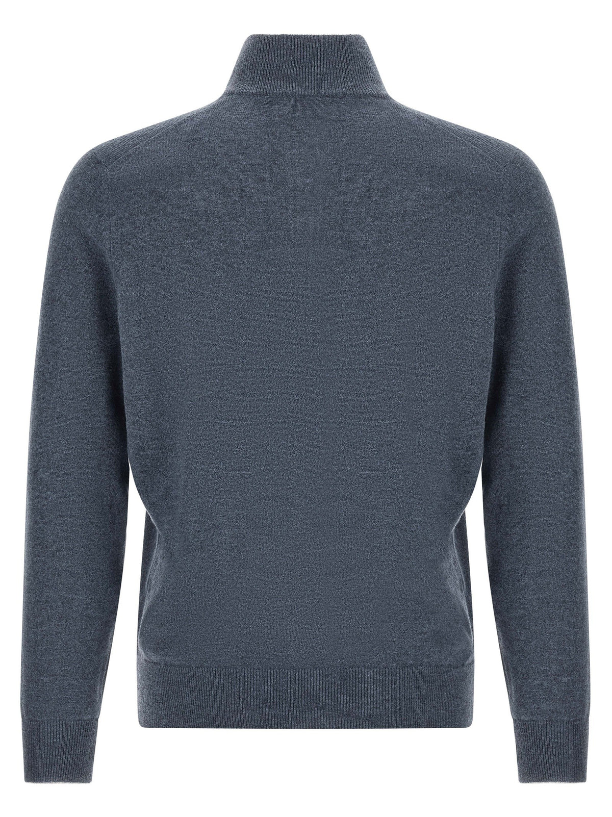 Brunello Cucinelli Half Zip Sweater Blue, view 2