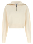 Coperni Half Zip Sweater White