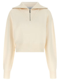 Coperni Half Zip Sweater White
