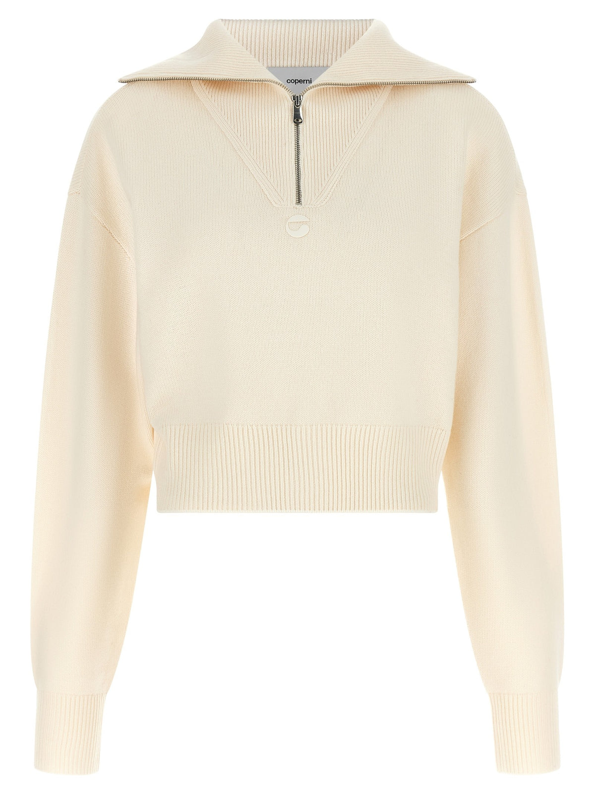 Coperni Half Zip Sweater White