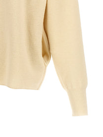 Ma'Ry'Ya Half Zip Sweater White