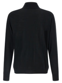 Kiton Half Zip Sweater Black