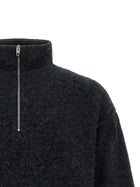 Jil Sander Half Zip Sweatshirt Grey, view 3