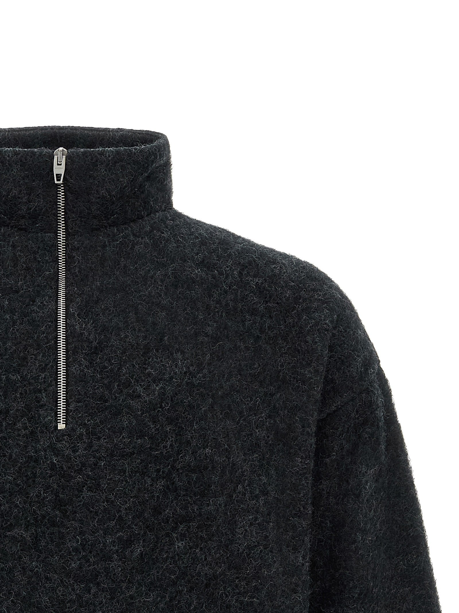 Jil Sander Half Zip Sweatshirt Grey