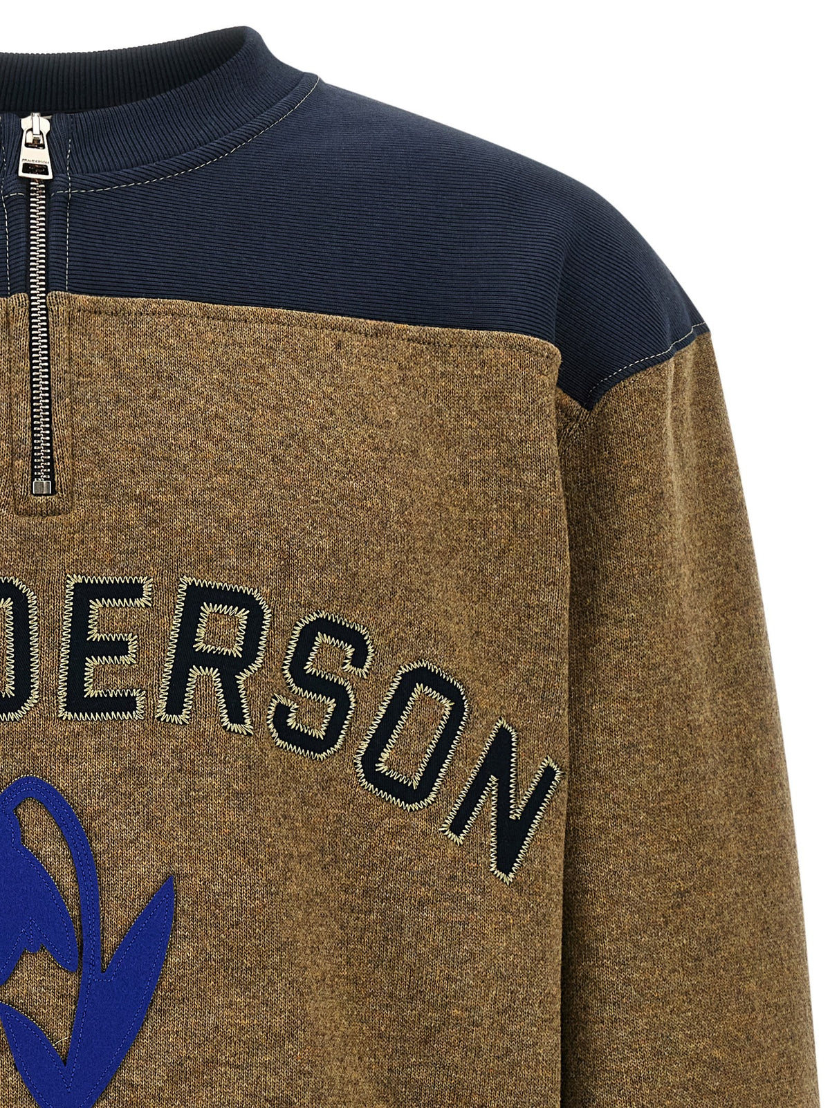 JW Anderson Half Zip Sweatshirt Gold