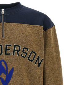 JW Anderson Half Zip Sweatshirt Gold