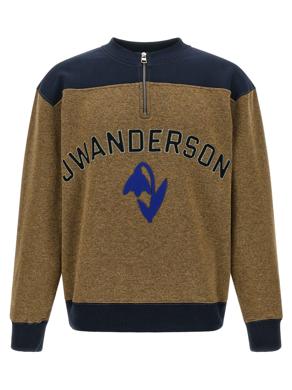 JW Anderson Half Zip Sweatshirt Gold