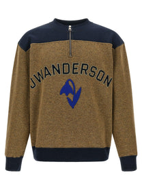 JW Anderson Half Zip Sweatshirt Gold