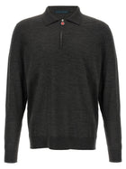 Kiton Halfzip Polo Shirt Grey