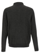 Kiton Halfzip Polo Shirt Grey