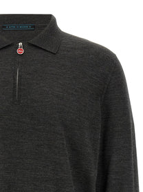 Kiton Halfzip Polo Shirt Grey