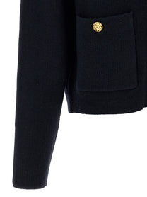 Toteme Hammered Button Cardigan Blue