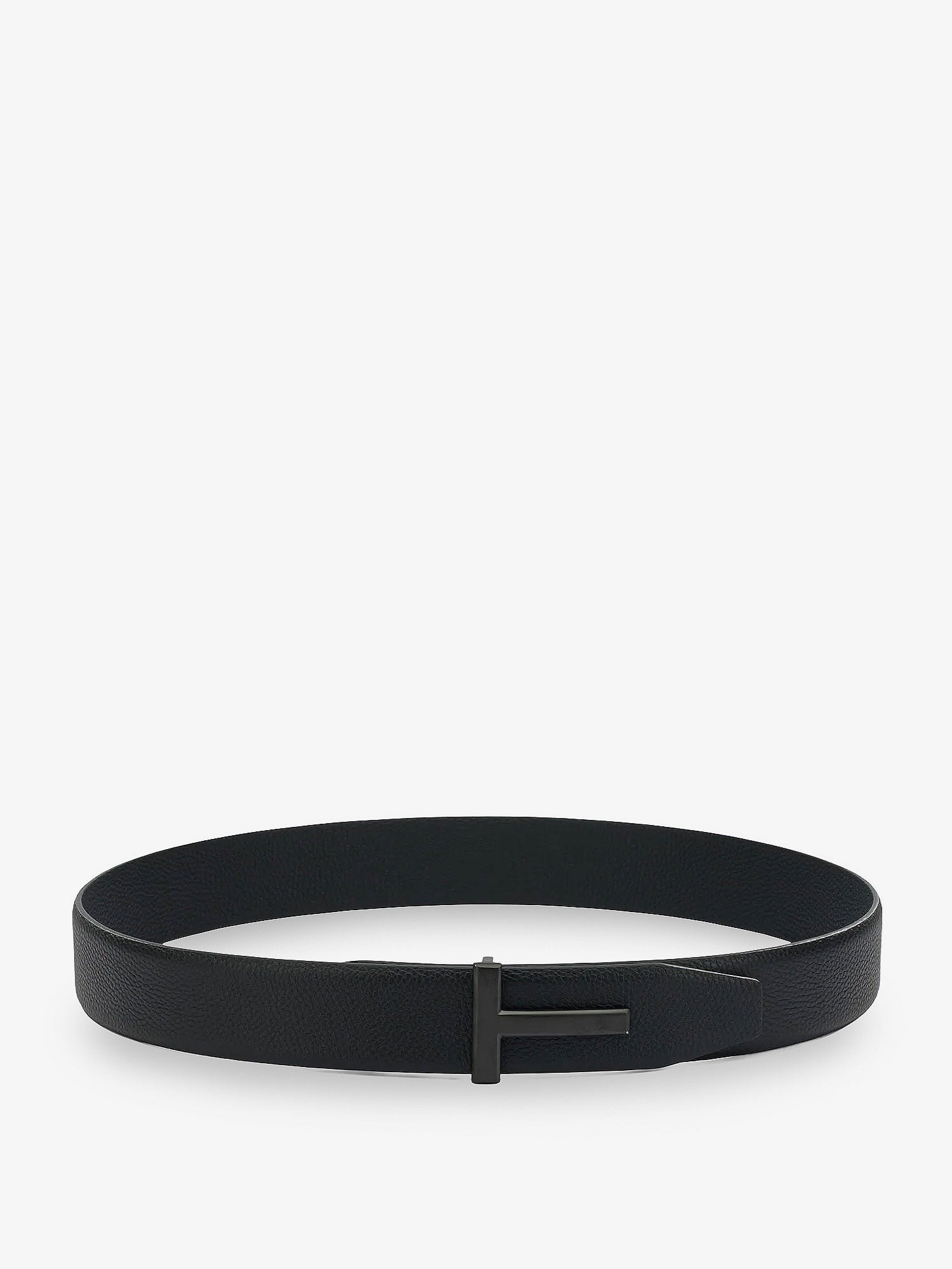 Tom Ford Men's Hammered Leather Belt Black