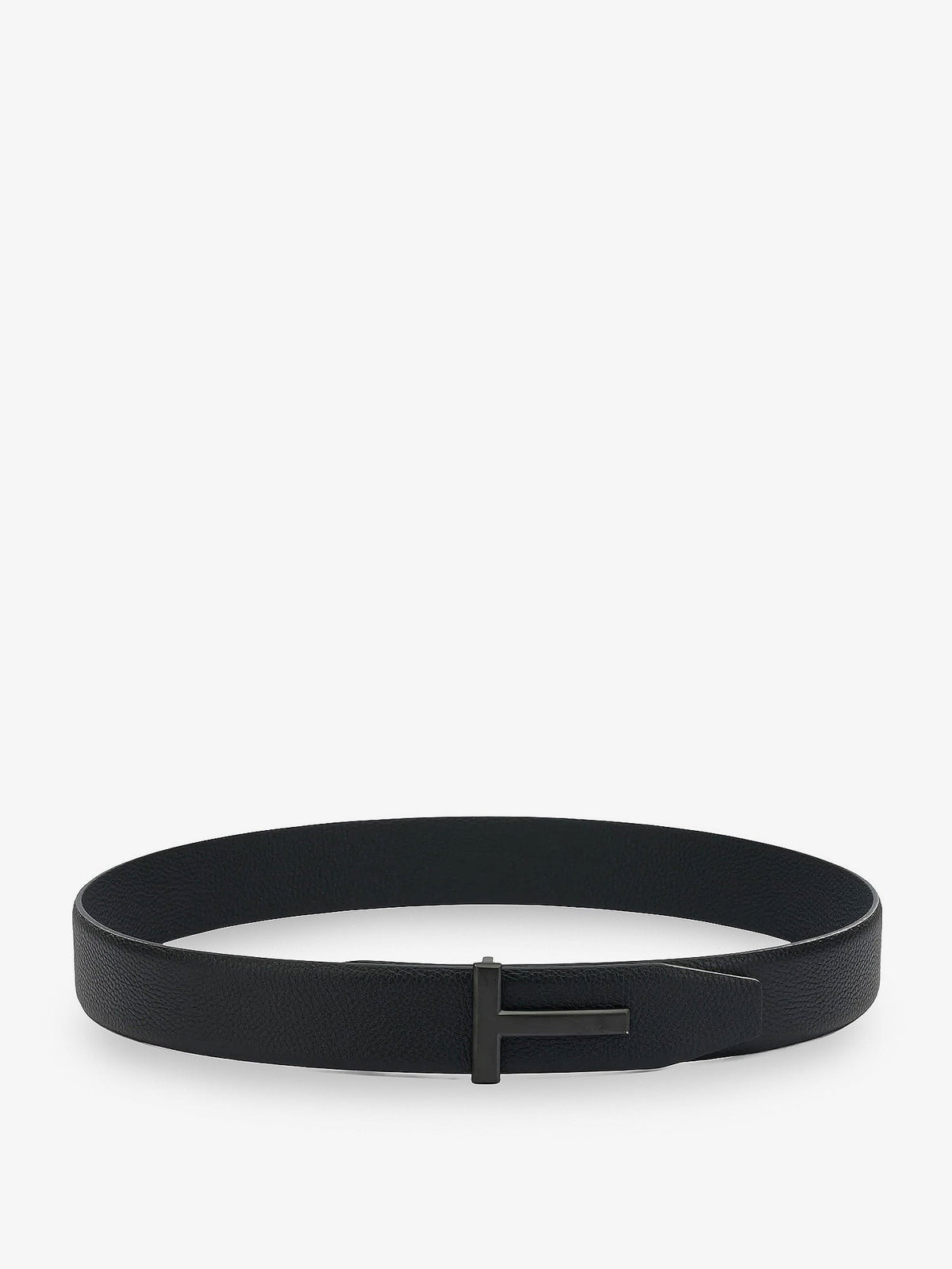 Tom Ford Men's Hammered Leather Belt Black