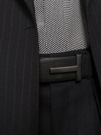 Tom Ford Men's Hammered Leather Belt Black