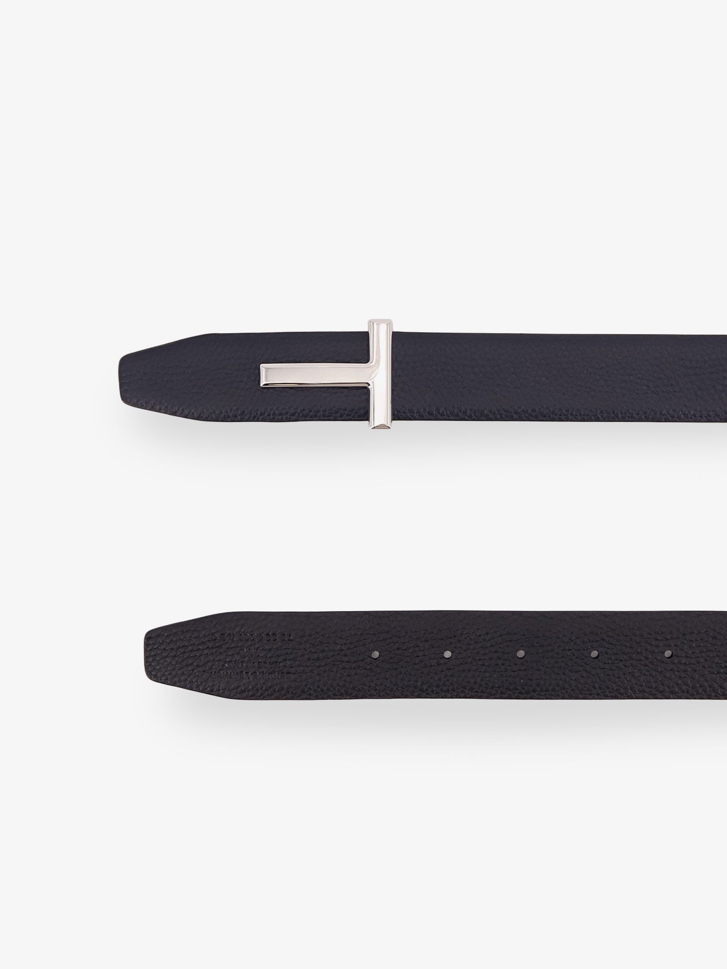 Tom Ford Men's Hammered Leather Belt Black