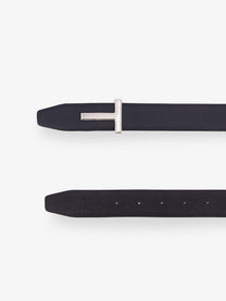 Tom Ford Men's Hammered Leather Belt Black