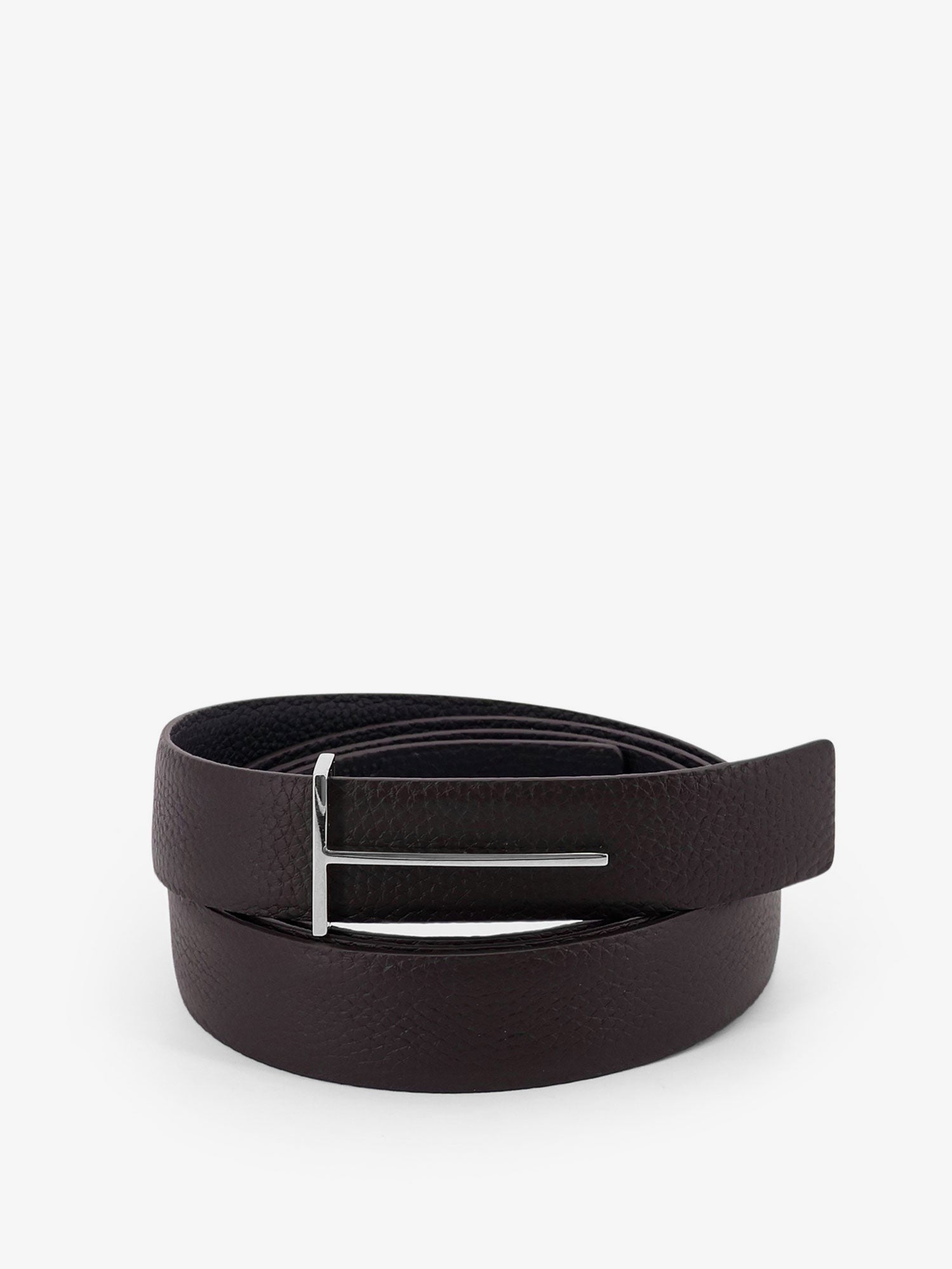 Tom Ford Men's Hammered Leather Belt Black