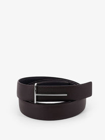 Tom Ford Men's Hammered Leather Belt Black