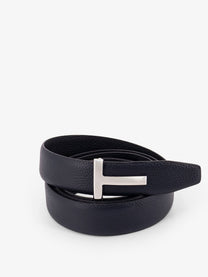 Tom Ford Men's Hammered Reversible Belt Gold