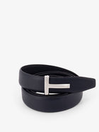 Tom Ford Men's Hammered Reversible Belt Gold, view 3