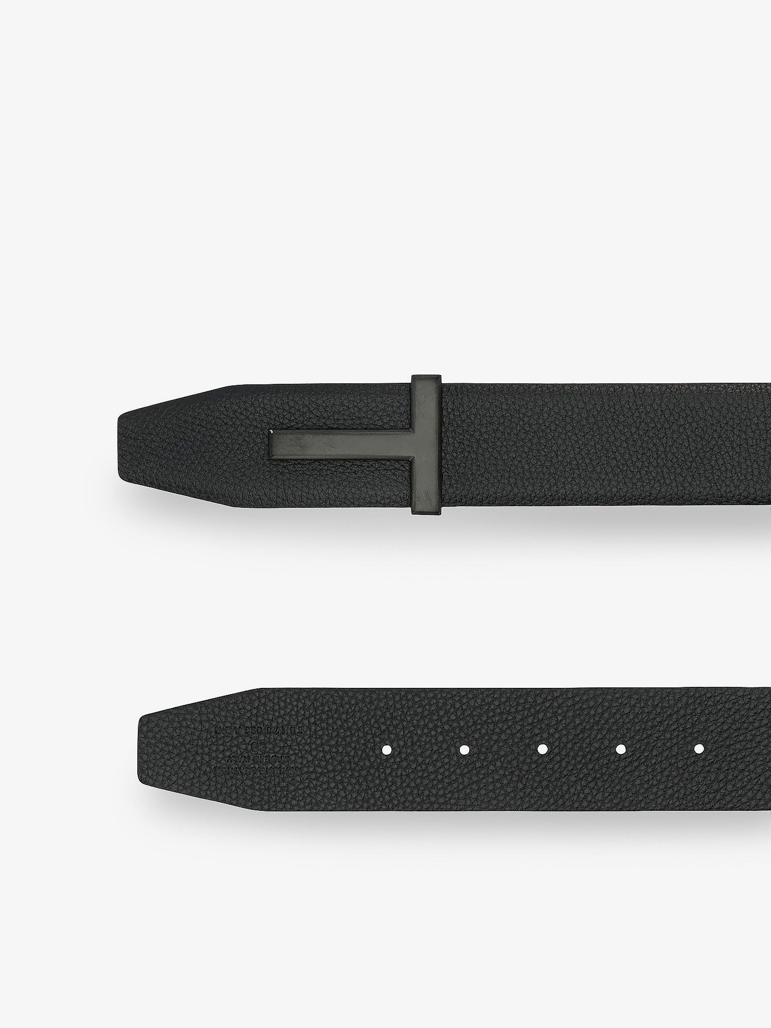 Tom Ford Men's Hammered Leather Belt Black