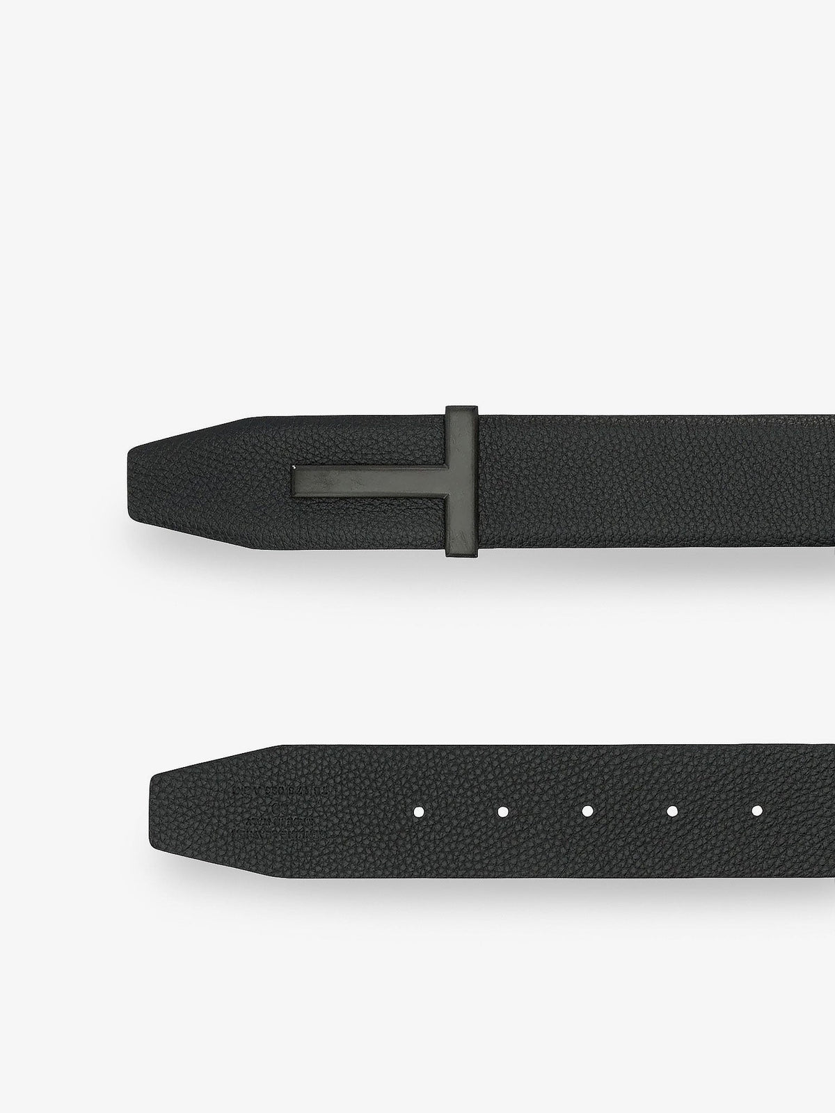 Tom Ford Men's Hammered Leather Belt Black, view 3