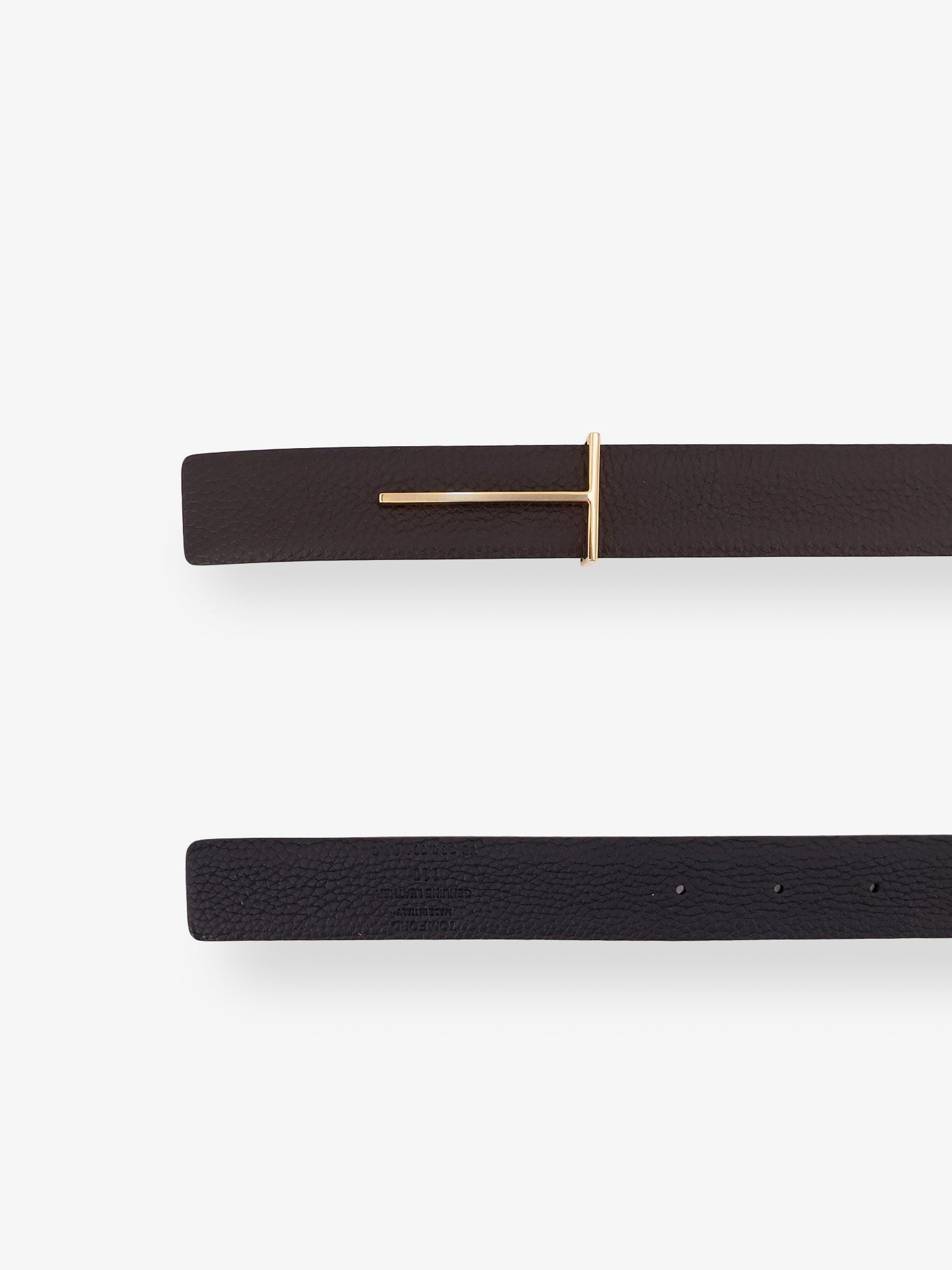 Tom Ford Men's Hammered Leather Belt Black