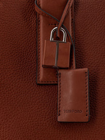 Tom Ford Men's Hammered Leather Handbag Brown