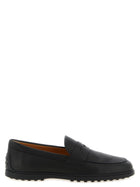 Tod's Hammered Leather Loafers Black