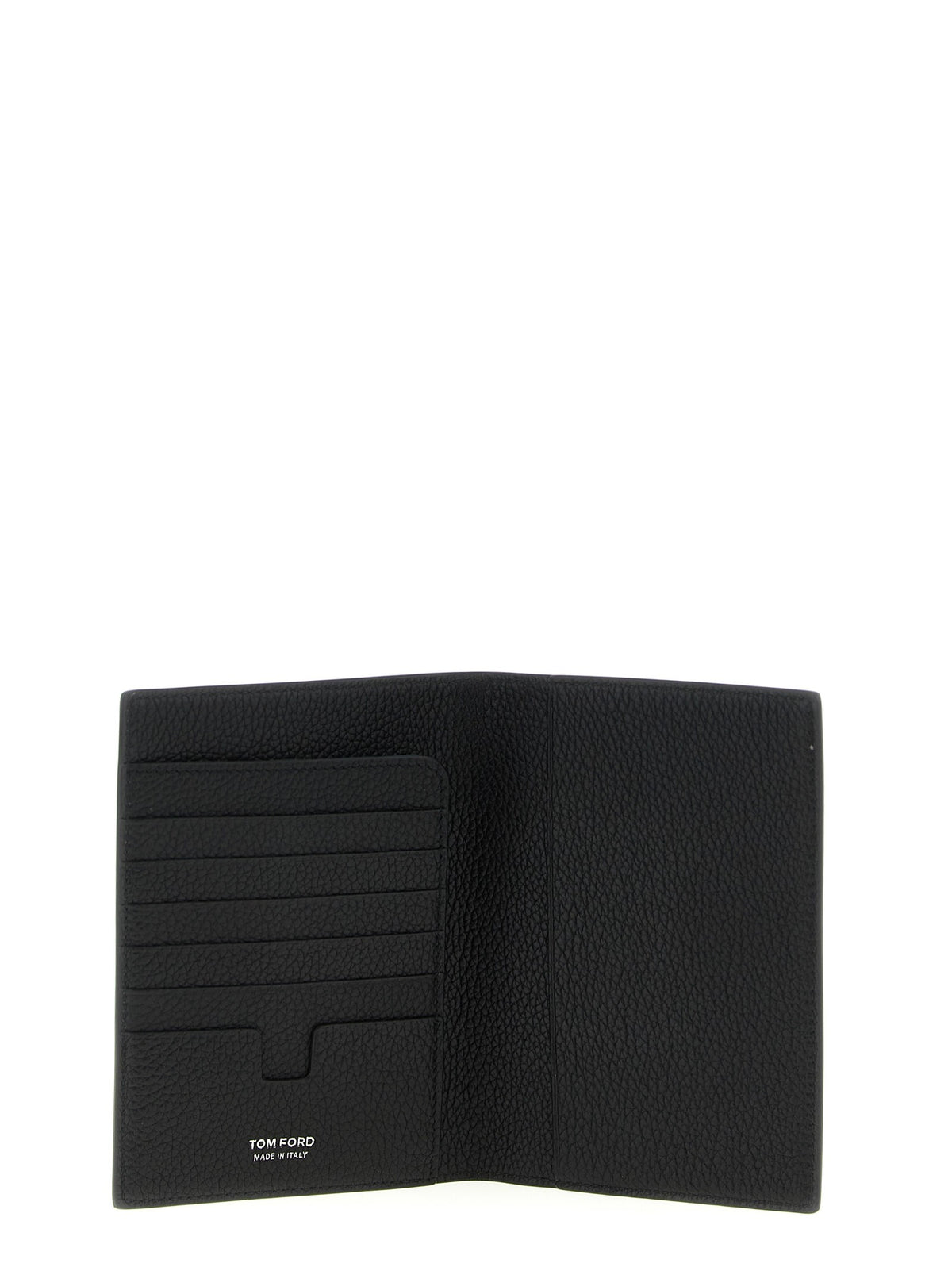 Tom Ford Hammered Leather Passport Holder Black, view 3