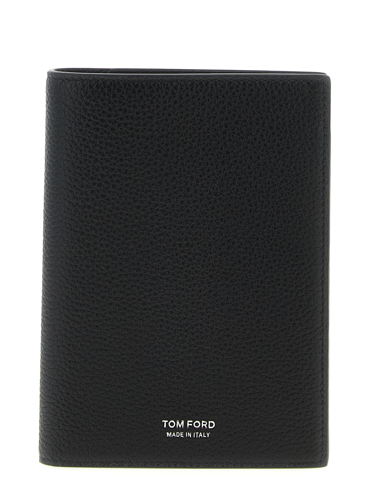 Tom Ford Hammered Leather Passport Holder Black
