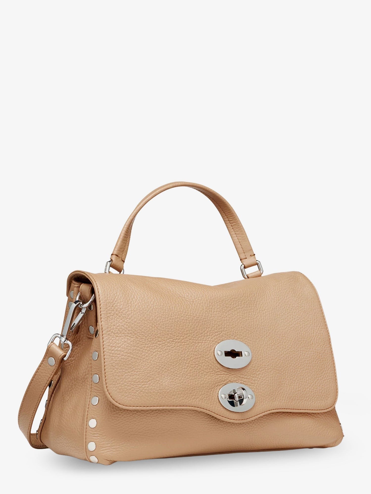Zanellato Women's Hammered Leather Postina Daily Crossbody Bag Brown