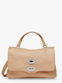 Zanellato Women's Hammered Leather Postina Daily Crossbody Bag Brown