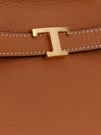 Tod's Women's Hammered Leather Shopping Bag Brown